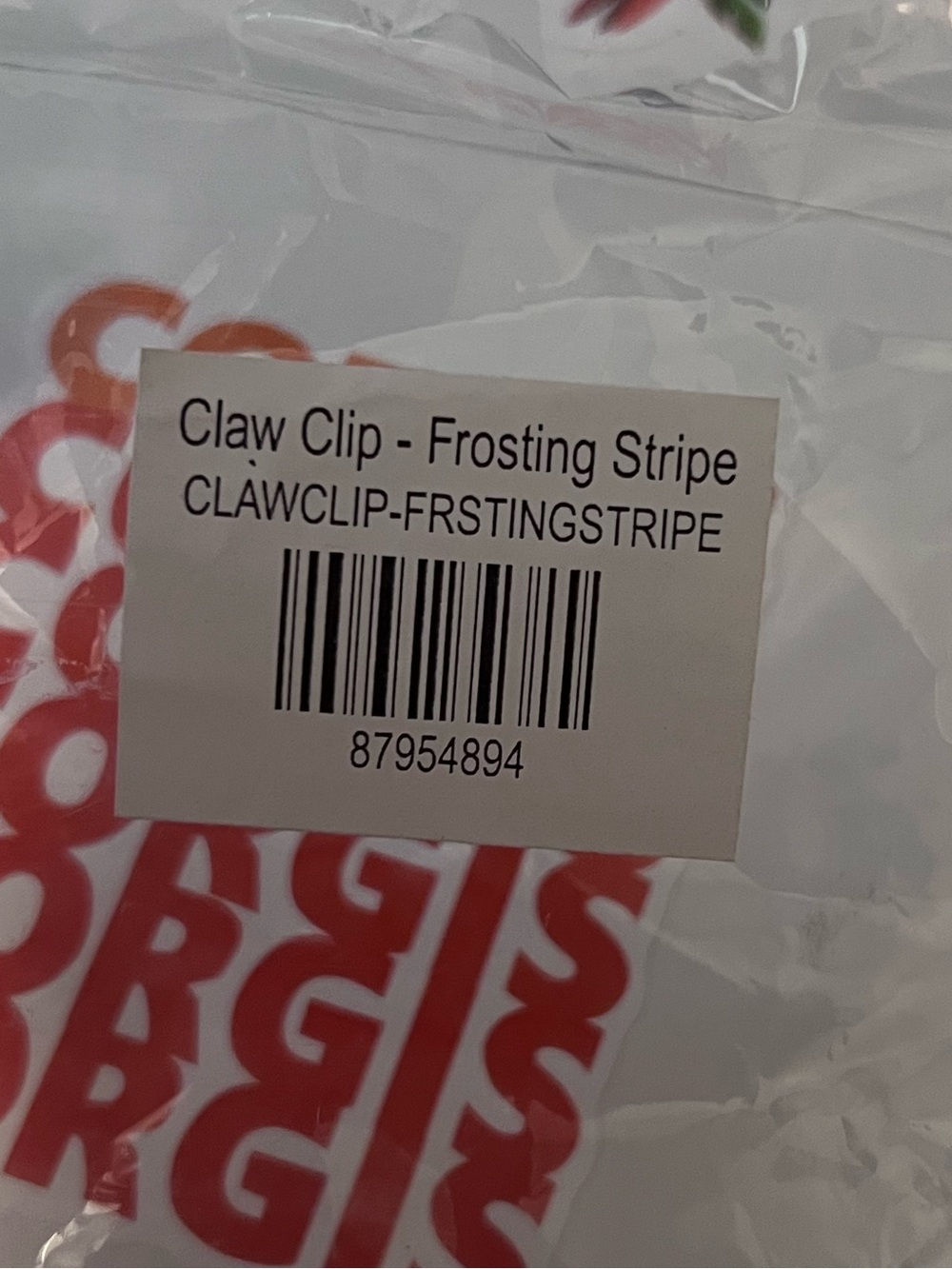 #703 NWT PARKE Frosting Stripe Claw Clip Sold Out Cellulose Acetate w/ Pouch - Picture 5 of 5